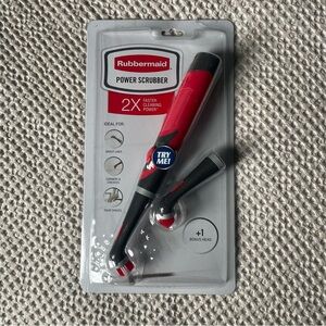 Rubbermaid Scrubbing Tool in Red and Black with Bonus Brush Head